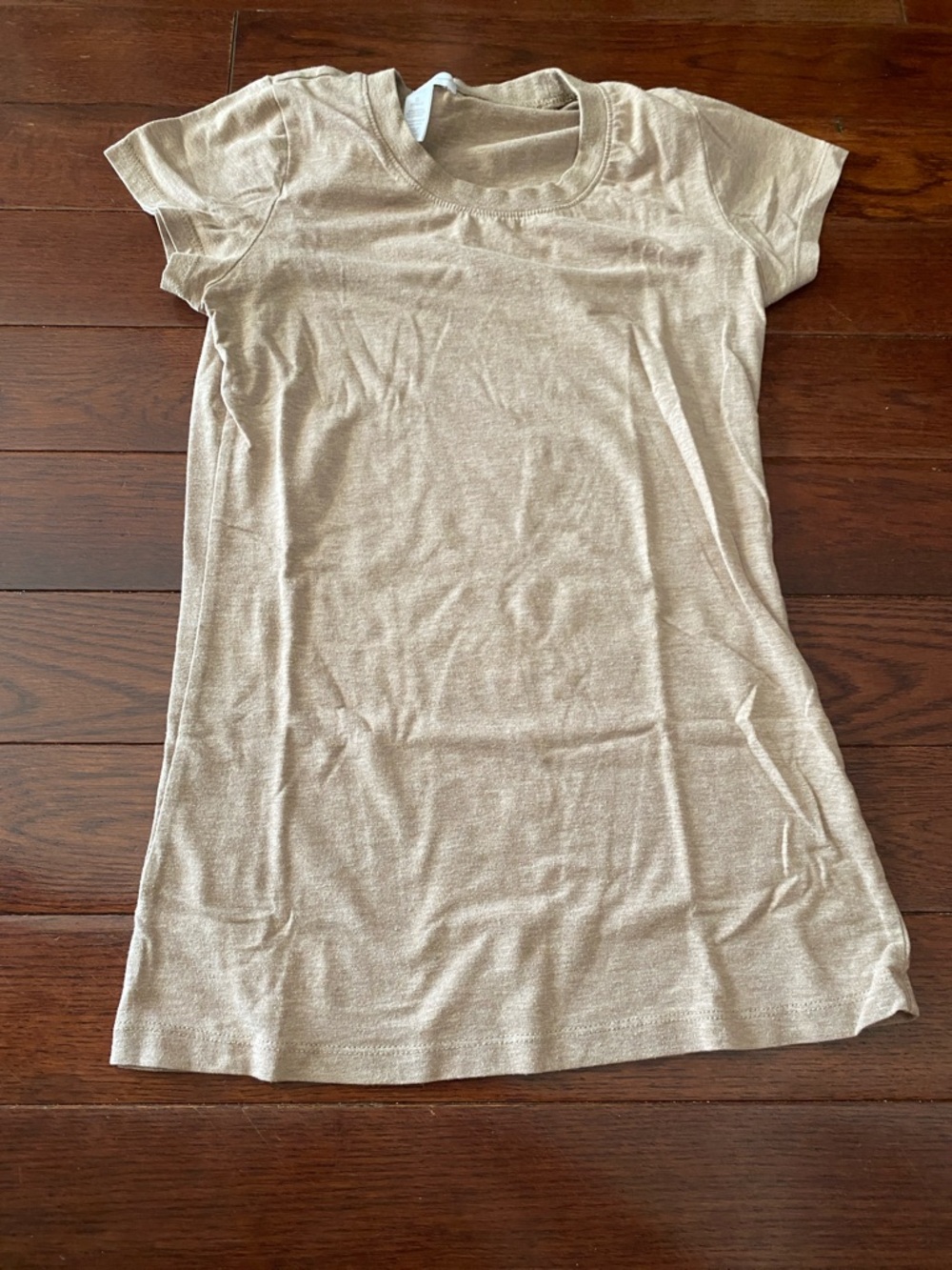 Ambiance Short-Sleeve Crew Neck Tee in Light Tan